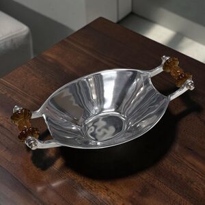Biltmore For Your Home Silver Tone Decorative Accent Dish With Intricate Handles
